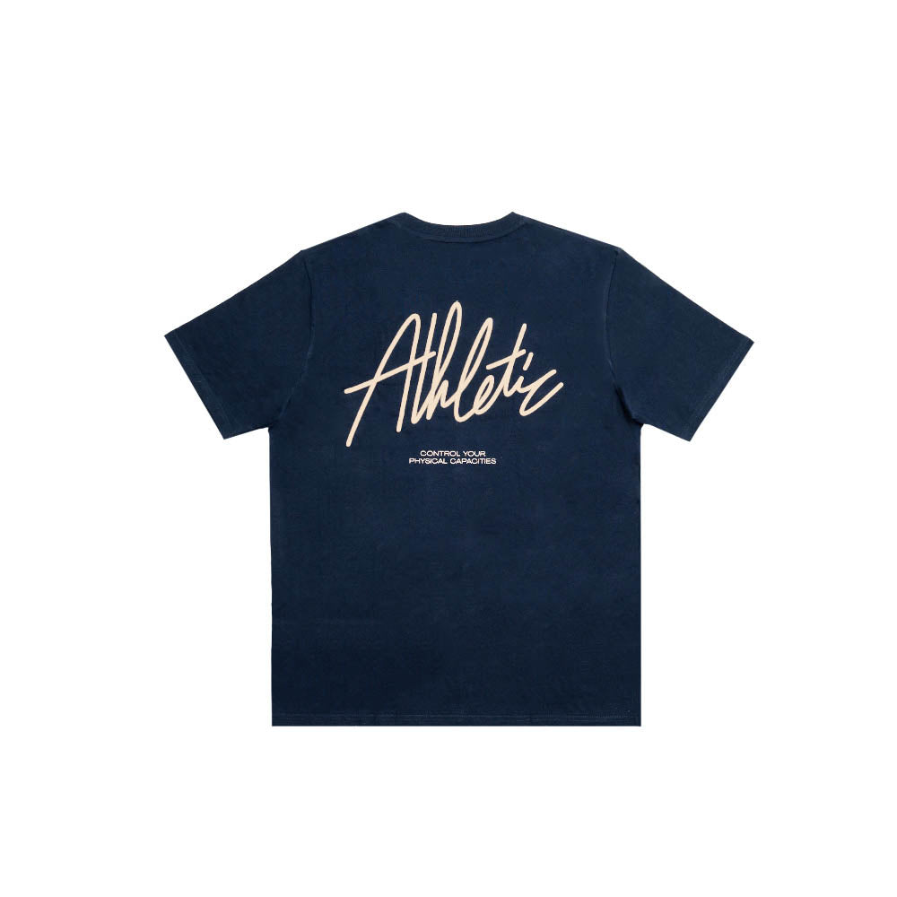 ATHLETIC LOGO T-SHIRT - BLEU NUIT